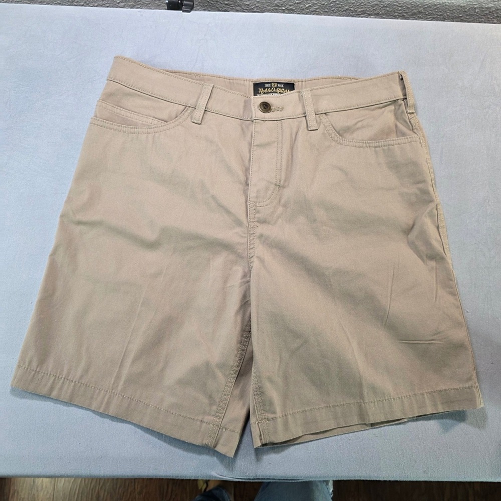 Noble Outfitters Womens Khaki Canvas Utility Work Shorts Tan Size 8 7-Pocket